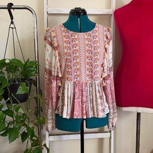 American Eagle Outfitters boho peasant top Small